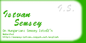 istvan semsey business card